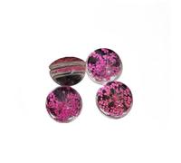 DEJIN Perles en verre dôme avec véritables fleurs séchées pendentifs demi-sphères pour colliers, boucles d'oreilles, bracelets