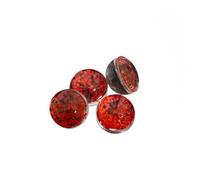 DEJIN Perles en verre multicolores demi-rondes avec véritables fleurs séchées