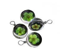 DEJIN Perles en verre multicolores en forme de fleur de pêche avec pendentif en forme de fleurs véritables