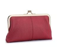 DEJIN Portefeuille long en cuir véritable de qualité supérieure, grande capacité avec boucle, pochette pour carte d'identité, pochette simple et tendance, porte-cartes, portefeuille de sécurité