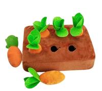 DEJIN Tapis à renifler pour chien en peluche pour animal de compagnie, tapis en peluche pour carottes, tapis en peluche pour champs de légumes, jouets interactifs de radis, 6 carottes