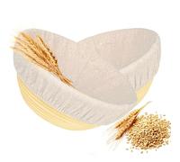 DeJivsin 2 Banneton pour pain ronds de 23 cm, Ensemble de Paniers de Fermentation, Boulangerie, en rotin durable, banneton à pain pour la cuisson du pain