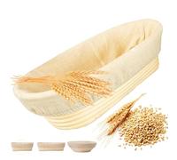 DeJivsin Banneton pour pain, Panier de fermentation ovale 25 cm, Panier de fermentation ovale, Panier à pain Banneton pour boulangers professionnels et privés