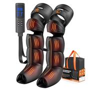 DEJUNPIOOL Cadeaux pour maman, papa, masseur de jambes avec chaleur et compression - Massage des pieds, mollets et cuisses pour la circulation et le soulagement de la douleur, bottes de compression
