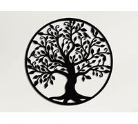 Dekadron Art Mural en métal, Art de l'arbre de Vie, Signe de Famille Arbre en métal, Décoration Murale, Décoration d'intérieur (58 x 61 cm)