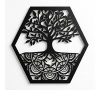 Dekadron Art mural en métal, Art mural de l'arbre de vie, Arbre généalogique en métal, (88x90 cm)