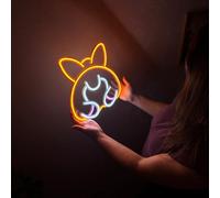 DEKADRON Corgi Décoration murale néon en métal avec motif licorne à LED pour la maison, la décoration de chambre d'enfant (avec télécommande)