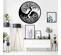 DEKADRON Décor mural en métal, Art mural de l'Arbre de vie, Décor mural Yin Yang en métal, Décor mural en métal, Suspensions murales en métal, Art mural en métal d'arbre, Décoration intérieure