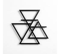 DEKADRON Décoration murale en métal, symbole à quatre éléments, décoration d'intérieur, panneau en métal, cadeau de pendaison de crémaillère (45 x 42 cm)