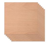 Dekaim 6 pièces de bois non traité, contreplaqué de hêtre rouge, finition grain naturel de montagne, découpé et gravé laser, découpe CNC, DIY fait main
