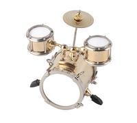 Dekaim Ensemble de batterie miniature - Réplique d'instrument de musique - Cadeau de batteur - Mini décoration de batterie