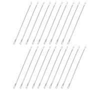 Dekaim Lot de 20 aiguilles à tricoter en métal à double chas de 9 cm de long pour machine à tricoter