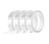 Dekaim Lot de 4 rouleaux de ruban adhésif thermique transparent résistant à la chaleur en vinyle HTV résistant au transfert de chaleur pour sublimation, sacs fourre-tout, vierges, tasses d'encre,