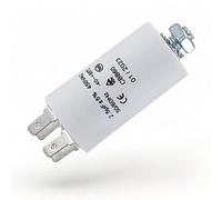 DEKAROX Condensateur universel 2,50 µF 450 V Ø 30 x 57 mm avec connecteurs AMP 6,3 mm vis de fixation M8 CBB60 Condensateur de démarrage et de course pour appareils électroménagers