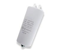 DEKAROX Condensateur universel 40 µF 450 V Ø 45 x 95 mm avec cosses enfichables AMP 6,3 mm Vis de fixation M8 CBB60 Condensateur de démarrage et de course pour appareils électroménagers