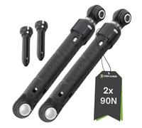 DEKAROX Lot de 2 amortisseurs 90N pour machine à laver Ø 8/11 mm emmanchement Longueur max 275 mm Boulon inclus - Compatible par exemple Bosch/Siemens 00448032 11030890