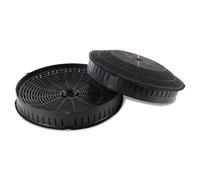 DEKAROX Lot de 2 filtres à charbon actif ronds de 170 mm de diamètre - Compatible avec Whirlpool 484000008824 Wpro Type 57 CHF57 AEG 4055171138 Elica CFC0038668 - Lot de 2 filtres pour hotte aspirante