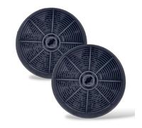 DEKAROX Lot de 2 filtres à charbon - Diamètre : 125 mm - Pour AEG Electrolux 9029798809 902979880/9 ECFB03 - Compatible avec Ikea NYTTIG FIL120 - 2 filtres à charbon actif pour hotte aspirante