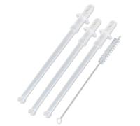 Dekarox Lot de 3 tuyaux d'aspiration de lait pour machines à café DeLonghi 5313246091 avec brosse de nettoyage de 17 cm pour machines à café ECAM PrimaDonna Dinamica