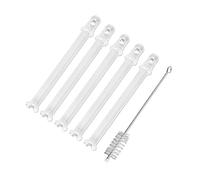 DEKAROX Lot de 5 tubes d'aspiration de lait de 101 mm + brosse de nettoyage pour machine à café DeLonghi 5313226701 pour machine à café automatique comme EN520 Nespresso Latissima