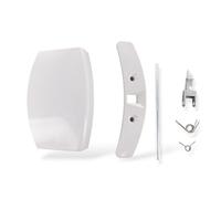 Dekarox Poignée de porte, avec nez de fermeture, pour AEG Electrolux Zanussi 405508700/3 4055087003, 100 x 60 x 25 mm, en plastique, blanche, pour machine à laver et sèche-linge comme AEG Lavamat