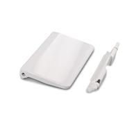 Dekarox Poignée de porte avec ressort - 100 x 65 x 15 mm - Blanc - Pour Liebherr 9590228 - Poignée de compartiment congélateur pour réfrigérateur-congélateur