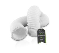 DEKAROX Tuyau d'évacuation d'air en PVC - 15 m - Diamètre : 100/102 mm - Flexible - Pour climatisation, sèche-linge, hotte aspirante