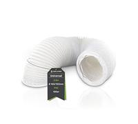 DEKAROX Tuyau d'évacuation en PVC - 2,5 m - Diamètre : 100/102 mm - Flexible - Pour climatisation, sèche-linge, hotte aspirante