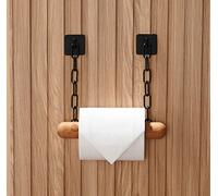 DEKAZIA® Porte Papier Toilette Bois Support Papier Toilette Porte Rouleau Papier Toilette derouleur Papier Toilette Mural Noir Distributeur Papier Toilette dérouleur Papier Toilette devidoir Papier