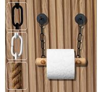 DEKAZIA® Porte Papier Toilette Bois Support Papier Toilette Porte Rouleau Papier Toilette derouleur Papier Toilette Mural Noir Distributeur Papier Toilette dérouleur Papier Toilette devidoir Papier