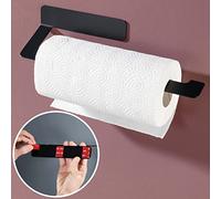 DEKAZIA® Porte-Sopalin Mural Acier Noir Mat sans Perçage Cuisine