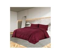 Vidaxl Ensemble De Housse De Couette Bordeaux 200x200 Cm Coton