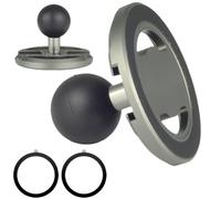 DEKEENSTAR Support magnétique de téléphone de voiture avec boule de 2,5 cm compatible avec Magsafe iPhone 15 14 13 Pro Max RAM Mounts B Taille B Bras double prise 1" Adaptateur de montage à boule