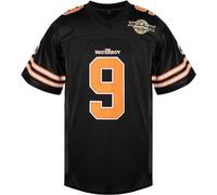 Dekeke Maillot de football pour homme #9 The Waterboy 50th Anniversary Mud Dogs Bourbon Bowl Bobby Boucher Movie Football cousu, noir, Taille L