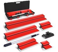 DEKEones Spatule Enduit Lissage Set, Ensemble D'outils D'écrémage Pour Cloisons Sèches, Outils de Spatule (15cm, 25cm,40cm,60cm,80cm) et Manche D'extension de 70 à 158 cm