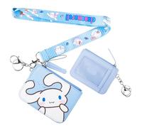 Dekewe CIN-namoroll Portefeuille, Porte Monnaie Enfant, Portefeuilles avec Lanière et Porte-clés pour Enfants, Portefeuille Enfant Cartoon