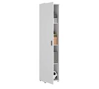 DEKIT GRUPO RIMOBEL Armoire Multifonction 1 Porte, Bois d'ingénierie, Blanc, 39x190x35cm