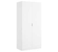 DEKIT GRUPO RIMOBEL Armoire penderie 2 Portes, Mélamine, Blanc, 81x184x52 cm