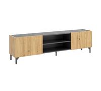 DEKIT GRUPO RIMOBEL Astral Meuble TV Bas, Bois d'ingénierie, Graphite et Nordic, 45x161x35 cm