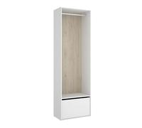 DEKIT GRUPO RIMOBEL Dressing, mélamine, Blanc/Naturel, 205 x 60 x 45