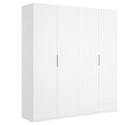 DEKIT GRUPO RIMOBEL Essen Armoire 4 Portes battantes, mélamine, Blanc Brillant, 180 x 204 x 52 cm