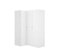 DEKIT Grupo RIMOBEL Essen Armoire d'angle en Bois d'ingénierie, Blanc, 184 cm (Hauteur) x 91 cm (Largeur) x 133 cm (Profondeur)