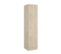 DEKIT GRUPO RIMOBEL Essen Armoire penderie 1 Porte, Bois d'ingénierie Aluminium, chêne Naturel, 184x41x52 cm