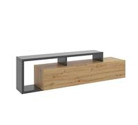 DEKIT GRUPO RIMOBEL KRAM Meuble TV Bas, Bois d'ingénierie, Graphite et Nordic, 47x165x40 cm