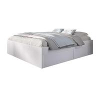 DEKIT GRUPO RIMOBEL Lago - Lit pour Chambre 135/140 x 190 avec Quatre tiroirs - Blanc - 39 x 148,6 x 194,8 cm