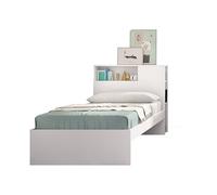 DEKIT GRUPO RIMOBEL Lit gigogne, mélamine, Blanc, 96 x 99 x 218,2 cm