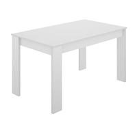 DEKIT Grupo RIMOBEL Sami Table de Salle à Manger ou Cuisine Fixe, mélamine, Blanc, 77 x 139 x 81 cm