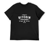 DEKKRYLABZAA Casual T-Shirt Bitcoin Satoshi Nakamoto in Crypto We Trust Blockchain Black L