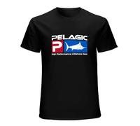 DEKKRYLABZAA Casual T-Shirt Pelagic Fisher Offshore Fishing Black L