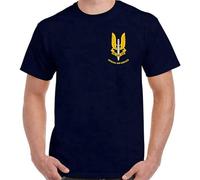 DEKKRYLABZAA Casual T-Shirt Special Air Service British Forces Elite He Who Dares WinsShort Sleeve Top Graphic PrintedFor Men Navy S Black L